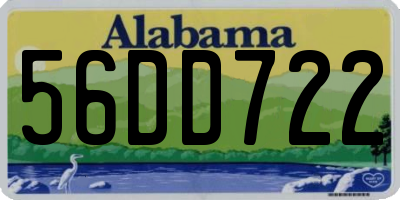 AL license plate 56DD722