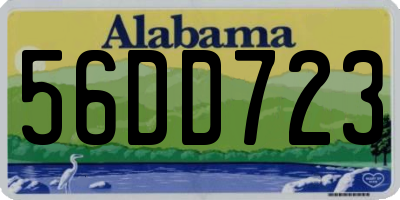 AL license plate 56DD723