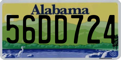 AL license plate 56DD724
