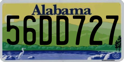 AL license plate 56DD727