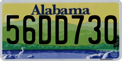 AL license plate 56DD730