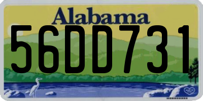AL license plate 56DD731