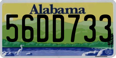 AL license plate 56DD733