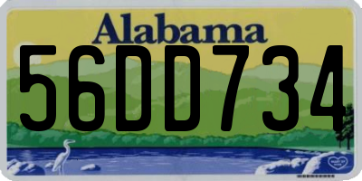 AL license plate 56DD734