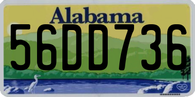 AL license plate 56DD736