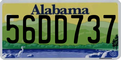 AL license plate 56DD737