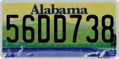 AL license plate 56DD738