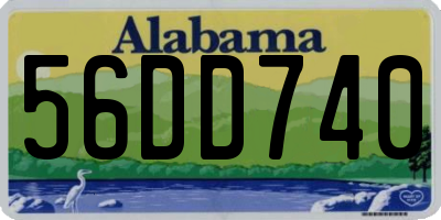 AL license plate 56DD740