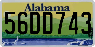 AL license plate 56DD743