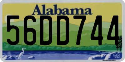 AL license plate 56DD744