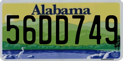 AL license plate 56DD749