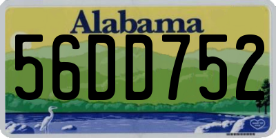 AL license plate 56DD752