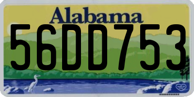 AL license plate 56DD753
