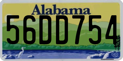 AL license plate 56DD754