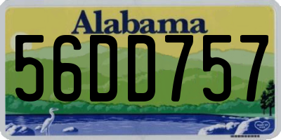 AL license plate 56DD757