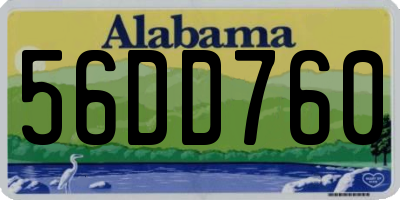 AL license plate 56DD760