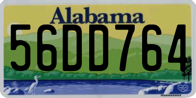 AL license plate 56DD764