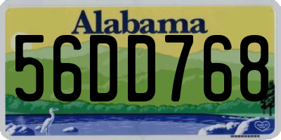 AL license plate 56DD768