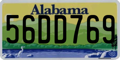 AL license plate 56DD769