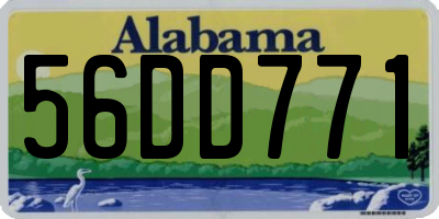AL license plate 56DD771