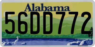 AL license plate 56DD772