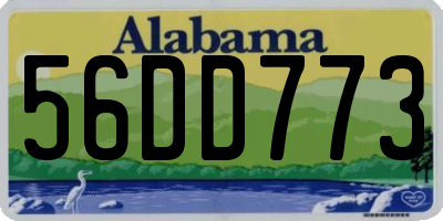 AL license plate 56DD773