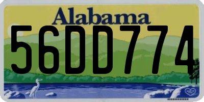 AL license plate 56DD774