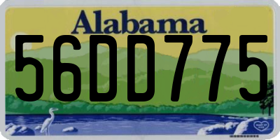 AL license plate 56DD775