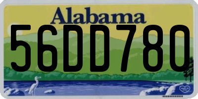 AL license plate 56DD780