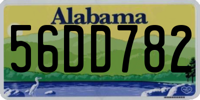 AL license plate 56DD782