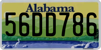AL license plate 56DD786