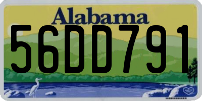 AL license plate 56DD791