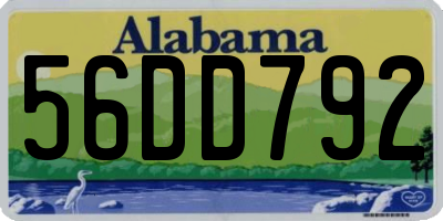 AL license plate 56DD792