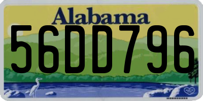AL license plate 56DD796