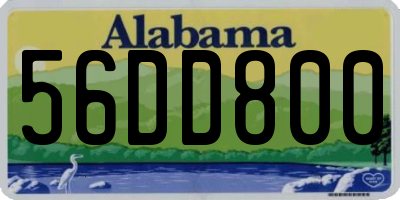 AL license plate 56DD800