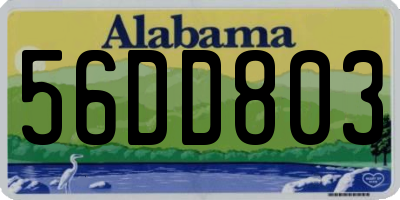 AL license plate 56DD803