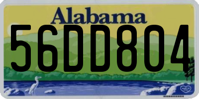 AL license plate 56DD804