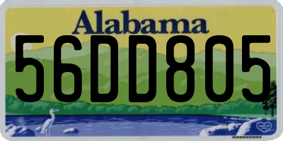 AL license plate 56DD805