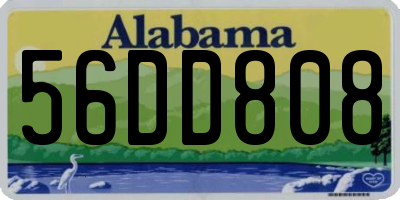 AL license plate 56DD808