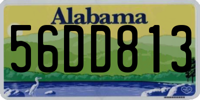 AL license plate 56DD813