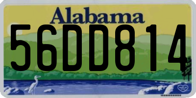 AL license plate 56DD814