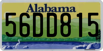 AL license plate 56DD815