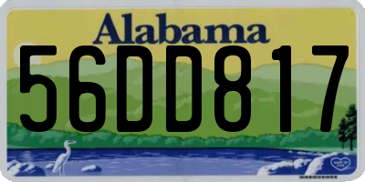 AL license plate 56DD817