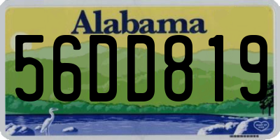 AL license plate 56DD819