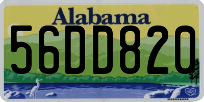 AL license plate 56DD820