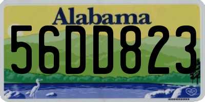 AL license plate 56DD823
