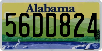 AL license plate 56DD824