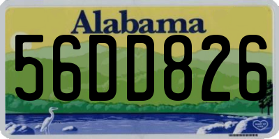 AL license plate 56DD826