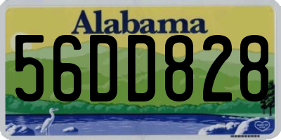 AL license plate 56DD828