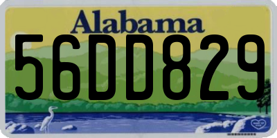 AL license plate 56DD829